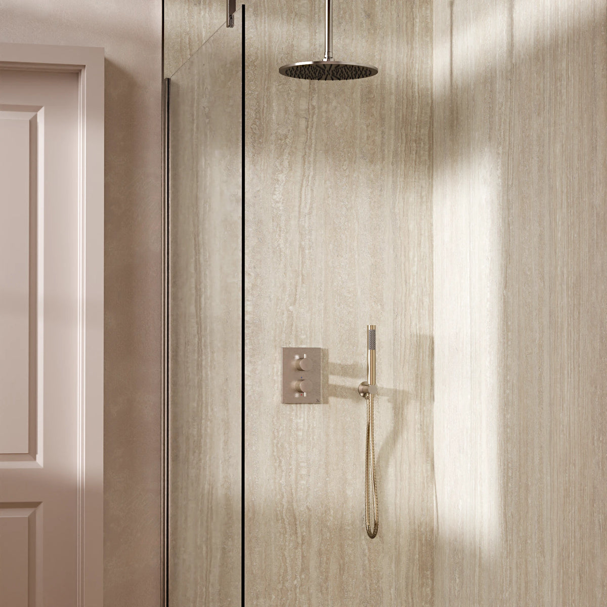 Crosswater Crossbox Shower Set 3 with Fixed Head and Pencil Handset