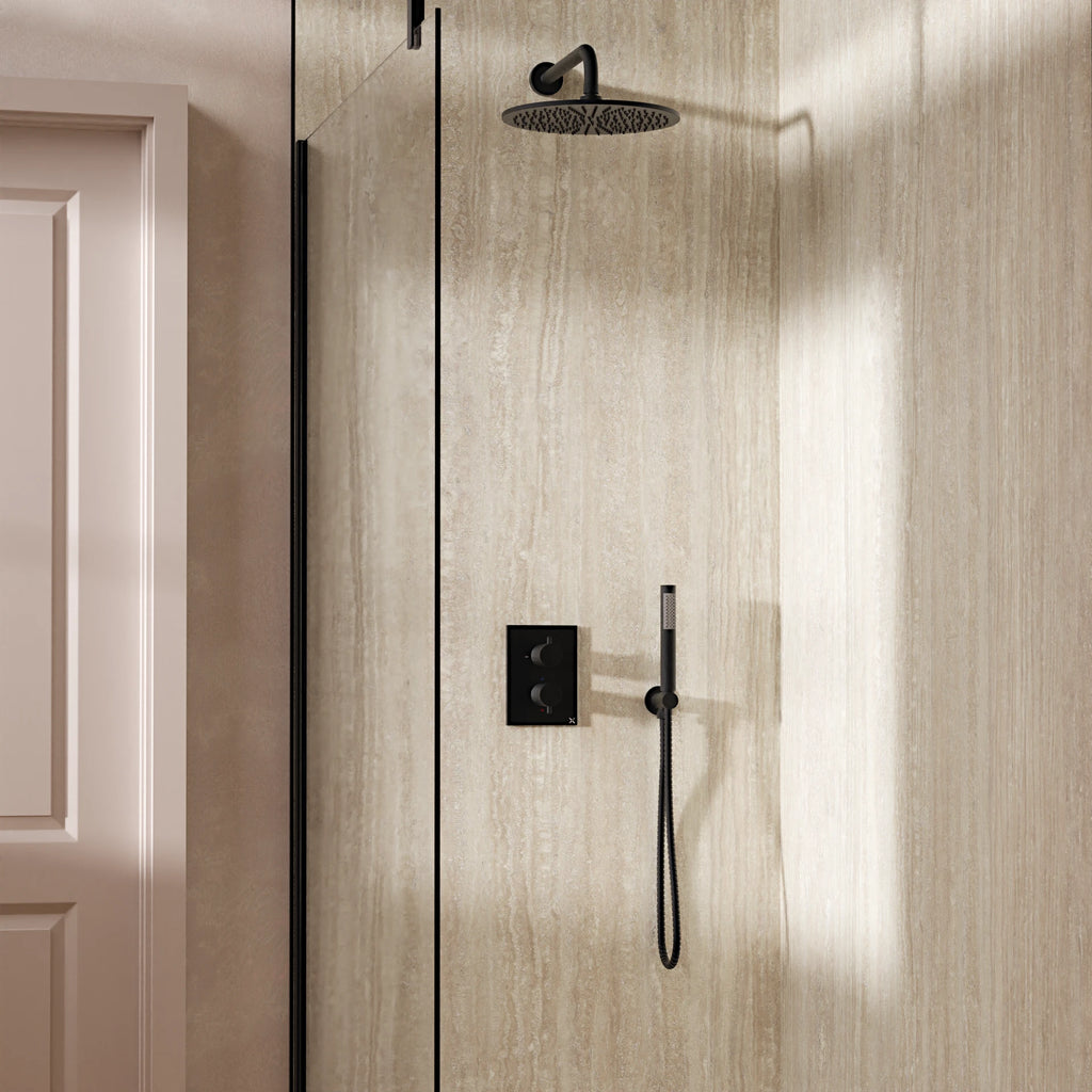 Crosswater Crossbox Shower Set 3 with Fixed Head and Pencil Handset