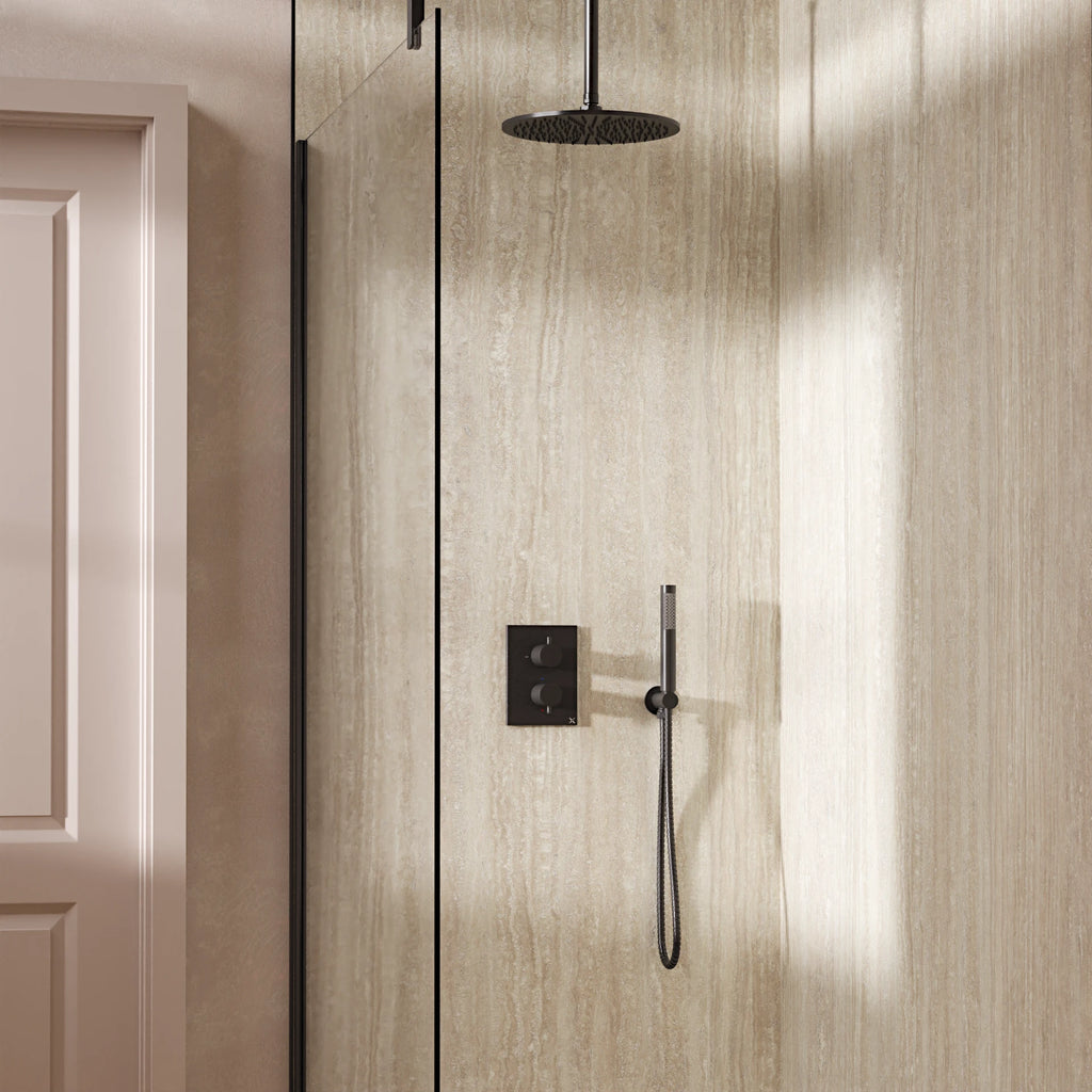 Crosswater Crossbox Shower Set 3 with Fixed Head and Pencil Handset