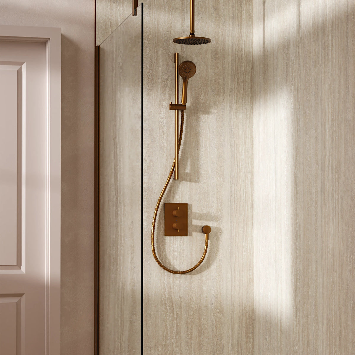 Crosswater Crossbox Shower Set 4 with Fixed Head and Riser Rail Handset