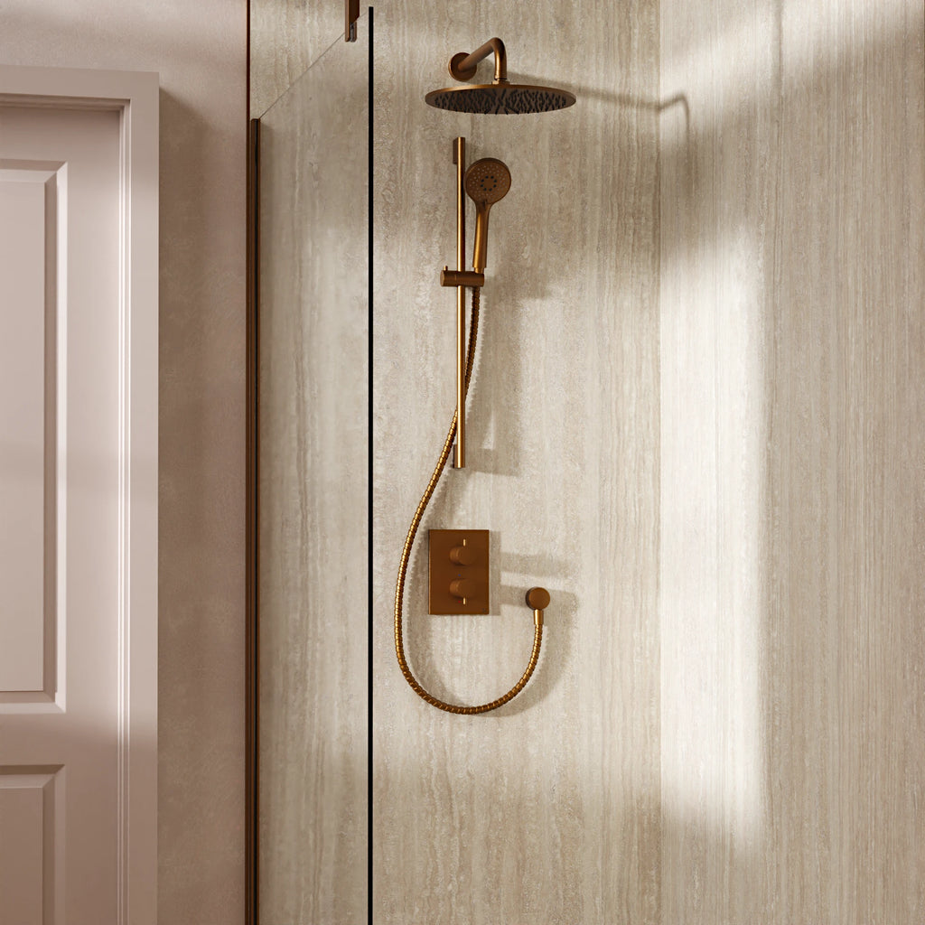 Crosswater Crossbox Shower Set 4 with Fixed Head and Riser Rail Handset