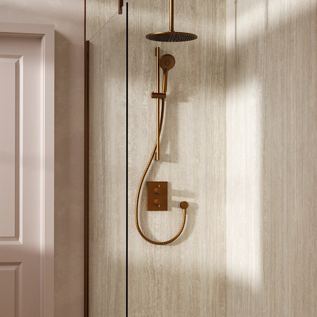 Crosswater Crossbox Shower Set 4 with Fixed Head and Riser Rail Handset