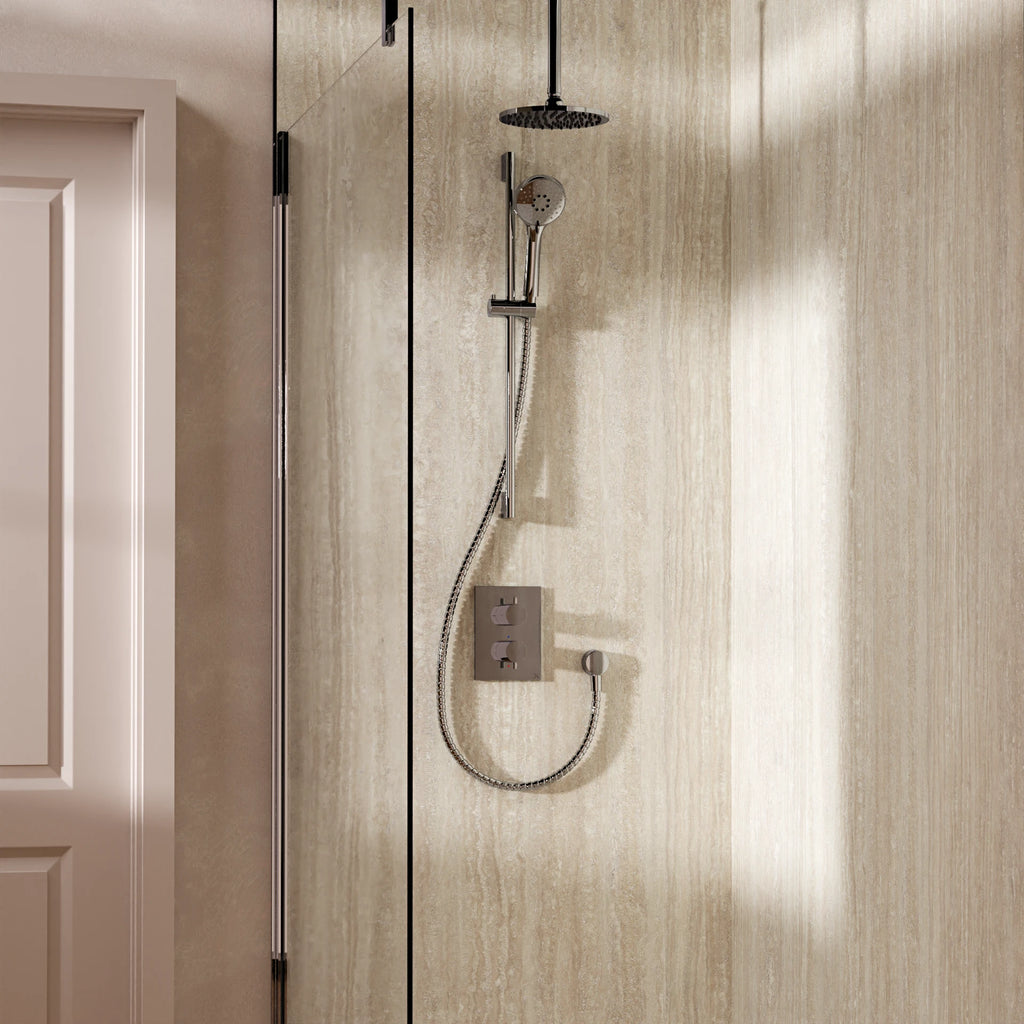Crosswater Crossbox Shower Set 4 with Fixed Head and Riser Rail Handset