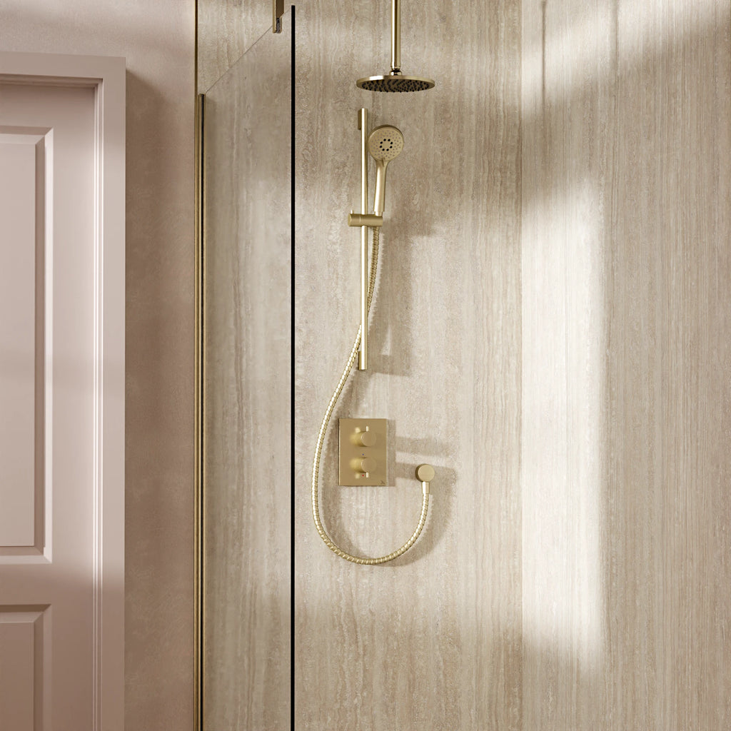 Crosswater Crossbox Shower Set 4 with Fixed Head and Riser Rail Handset