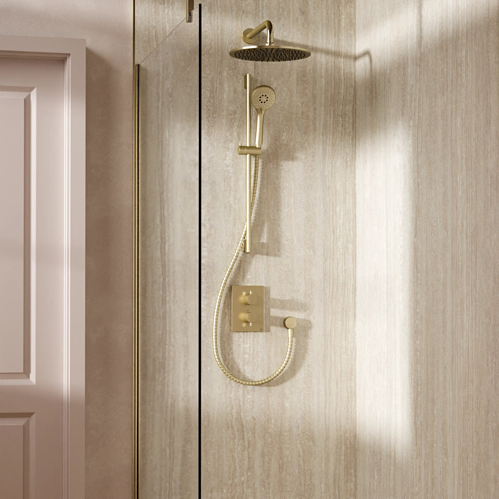 Crosswater Crossbox Shower Set 4 with Fixed Head and Riser Rail Handset