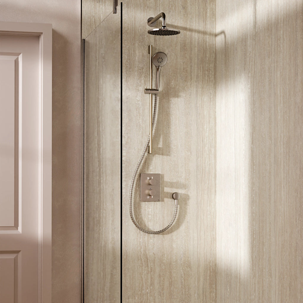 Crosswater Crossbox Shower Set 4 with Fixed Head and Riser Rail Handset