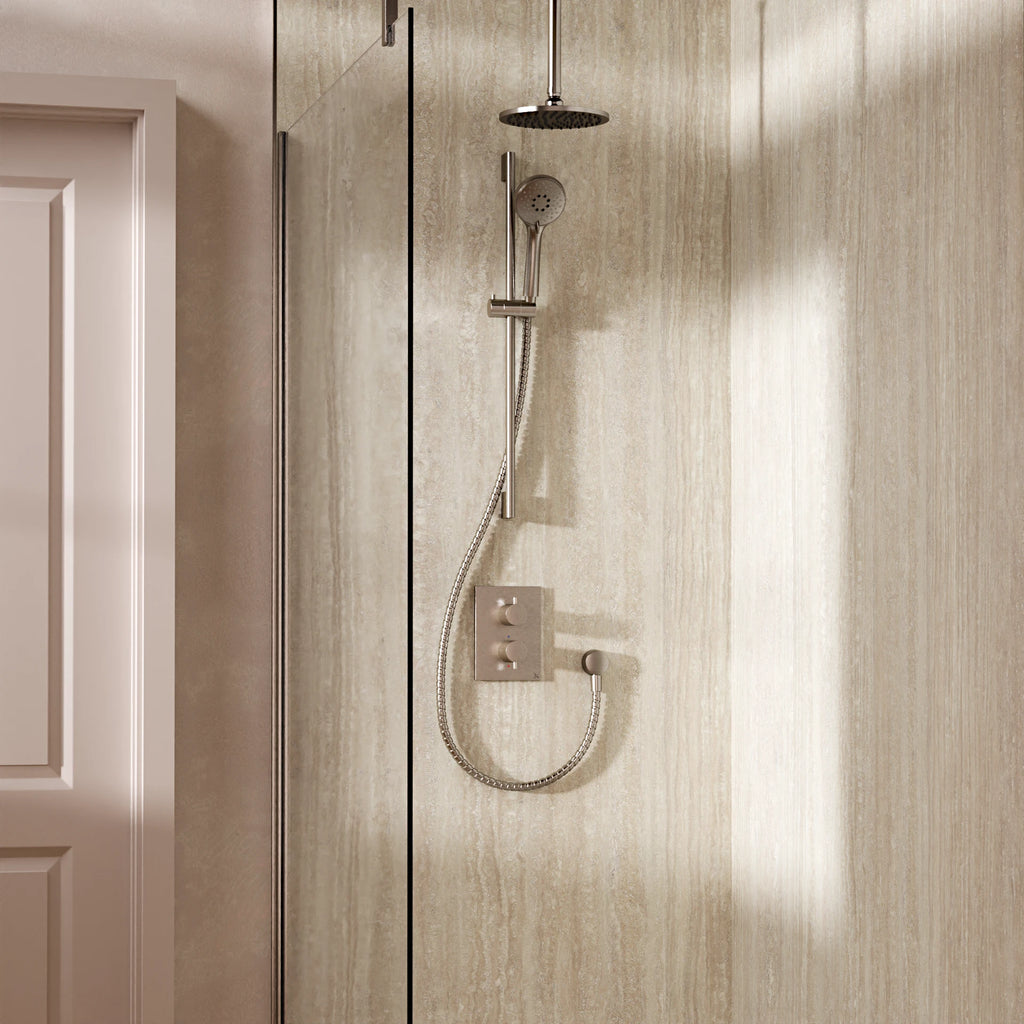 Crosswater Crossbox Shower Set 4 with Fixed Head and Riser Rail Handset