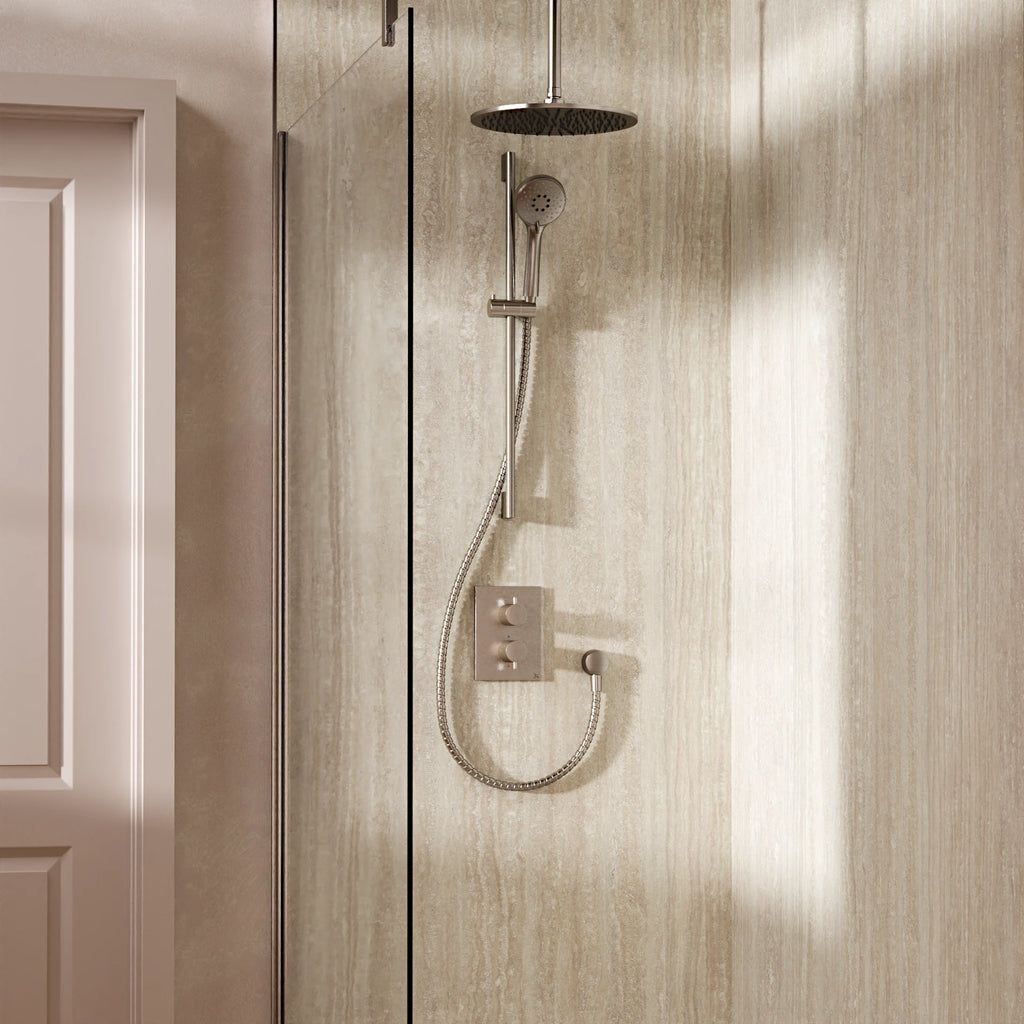 Crosswater Crossbox Shower Set 4 with Fixed Head and Riser Rail Handset