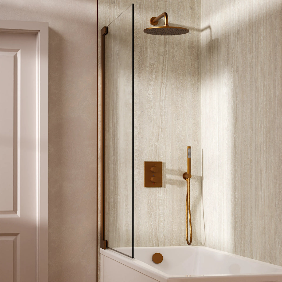 Crosswater Crossbox 3 Outlet Shower Set 9 with Pencil Handset and Bath Filler
