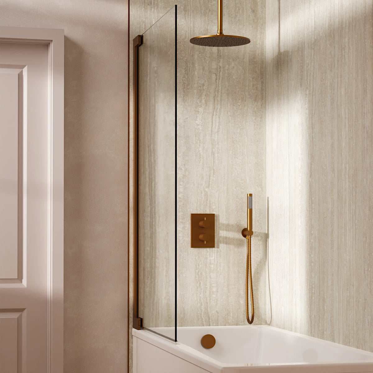 Crosswater Crossbox 3 Outlet Shower Set 9 with Pencil Handset and Bath Filler