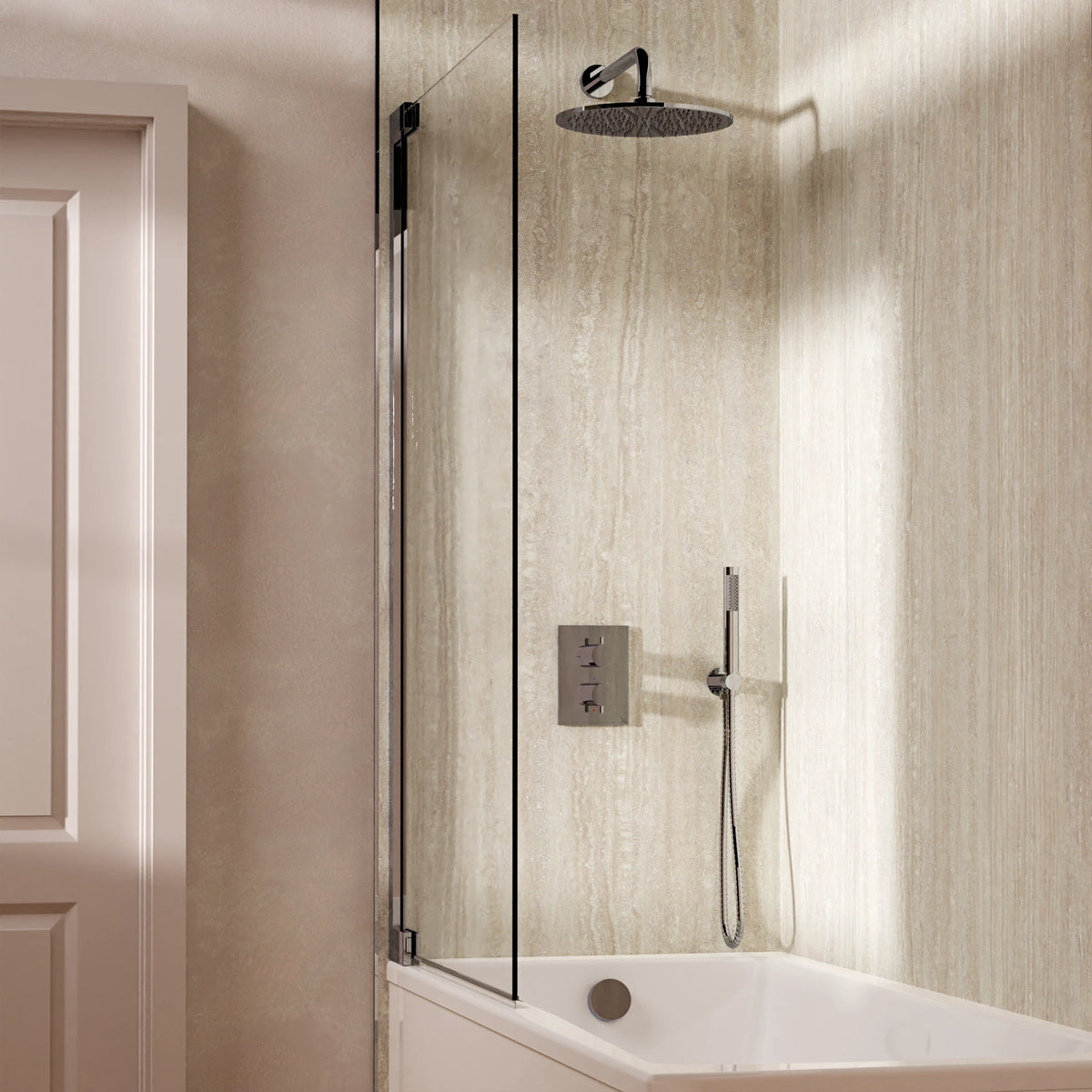 Crosswater Crossbox 3 Outlet Shower Set 9 with Pencil Handset and Bath Filler