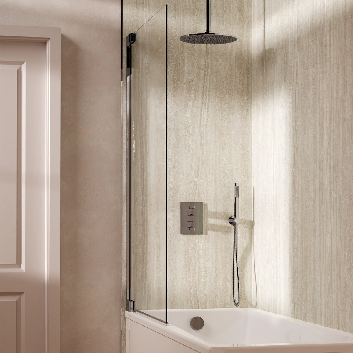 Crosswater Crossbox 3 Outlet Shower Set 9 with Pencil Handset and Bath Filler