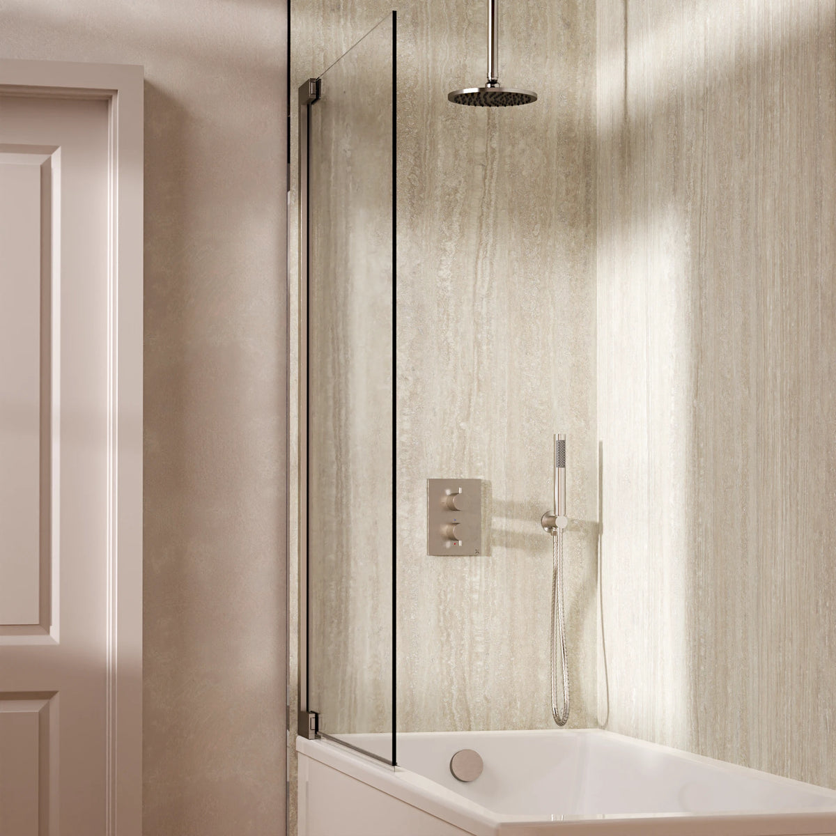 Crosswater Crossbox 3 Outlet Shower Set 9 with Pencil Handset and Bath Filler