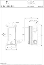 Concealed Shower Valve Trimset 1 Outlet DO3001 including C-Box CO3001 drawing