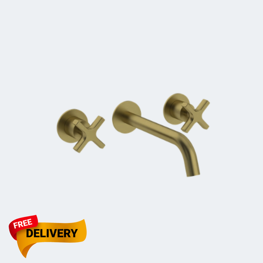 Coalbook Bank 3th Wall Mounted Basin Mixer (190mm Spout) including Rough BA1011 ( 4 Colours Available )