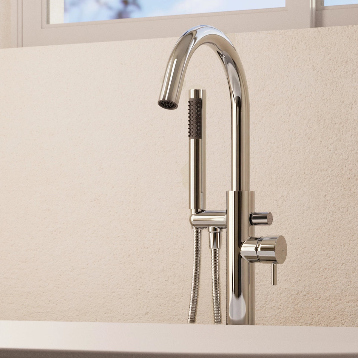 Crosswater MPRO freestanding bath and shower mixer - Chrome