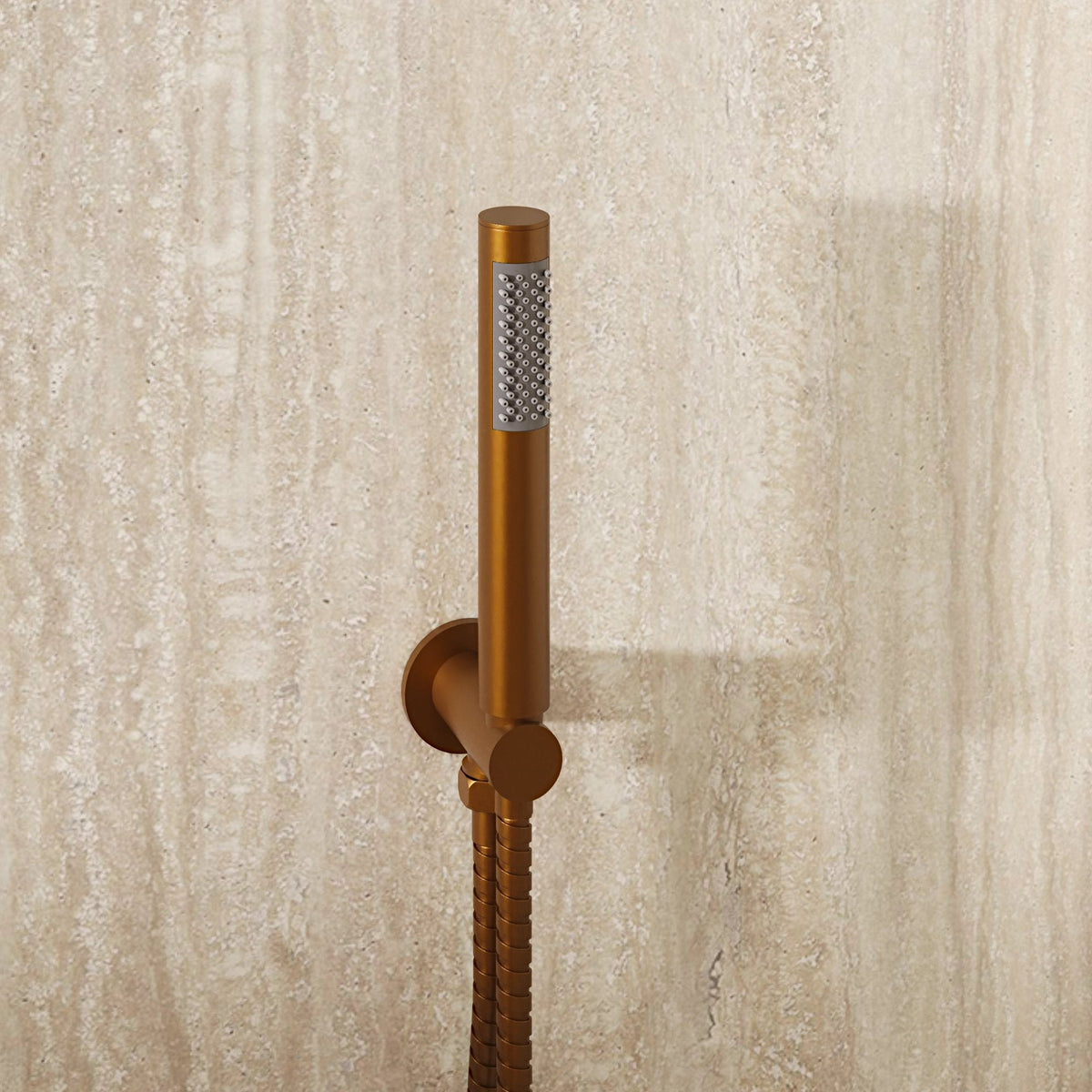 Crosswater MPRO shower handset with wall outlet and hose - Brushed Bronze