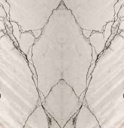 Prestige bespoke worktop book-matched with mirrored veining