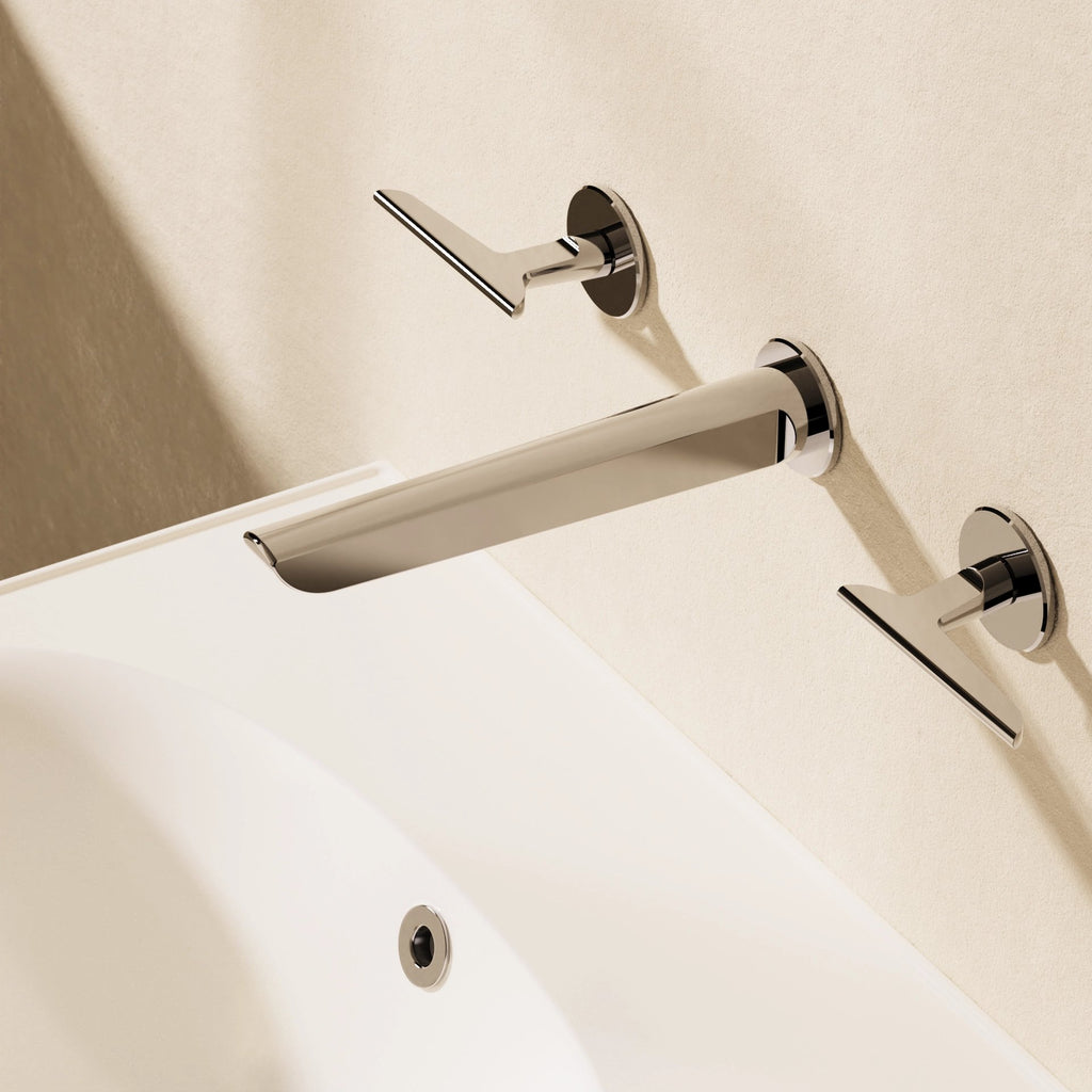 Crosswater Foile 3 Hole Basin Wall Tap