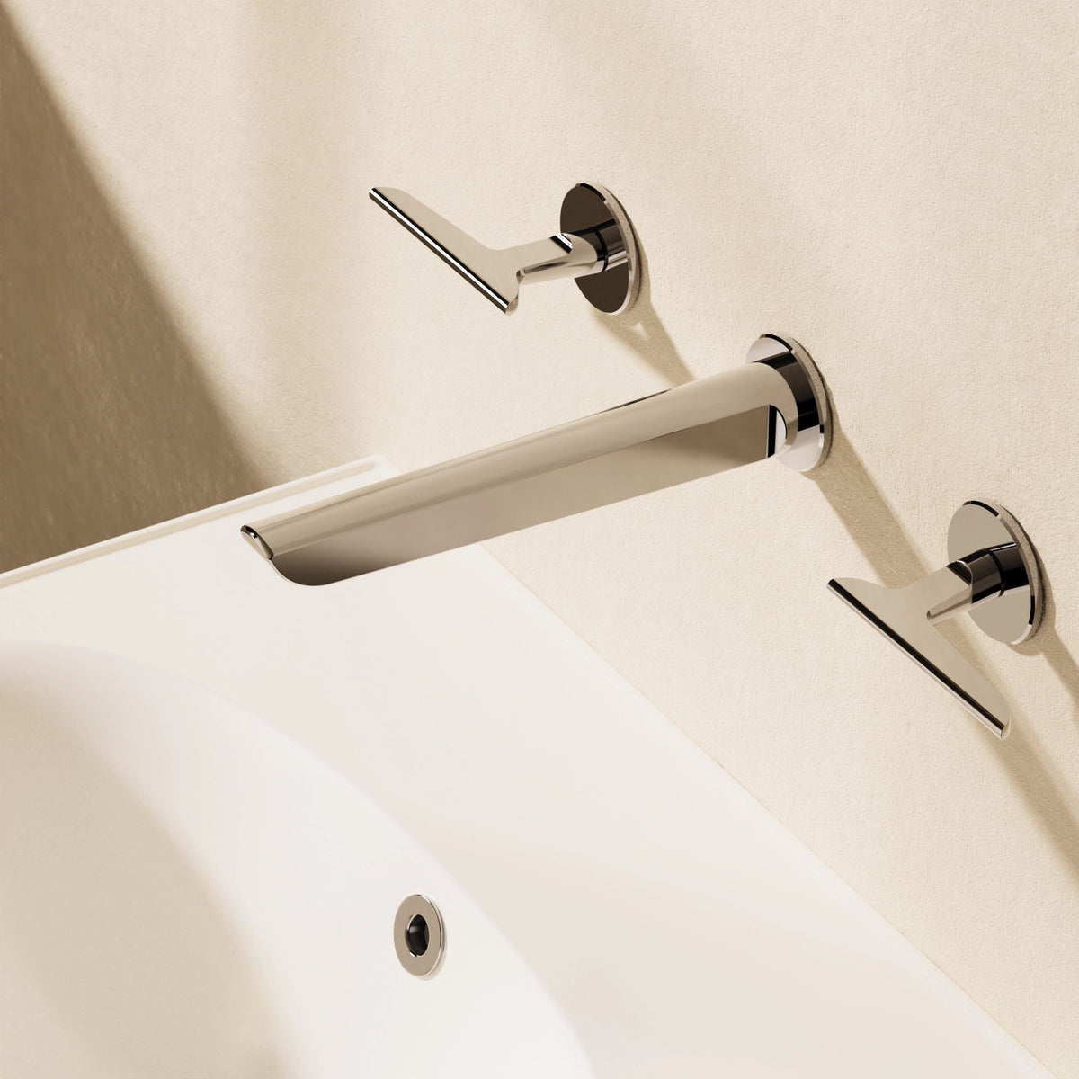 Crosswater Foile 3 Hole Basin Wall Tap
