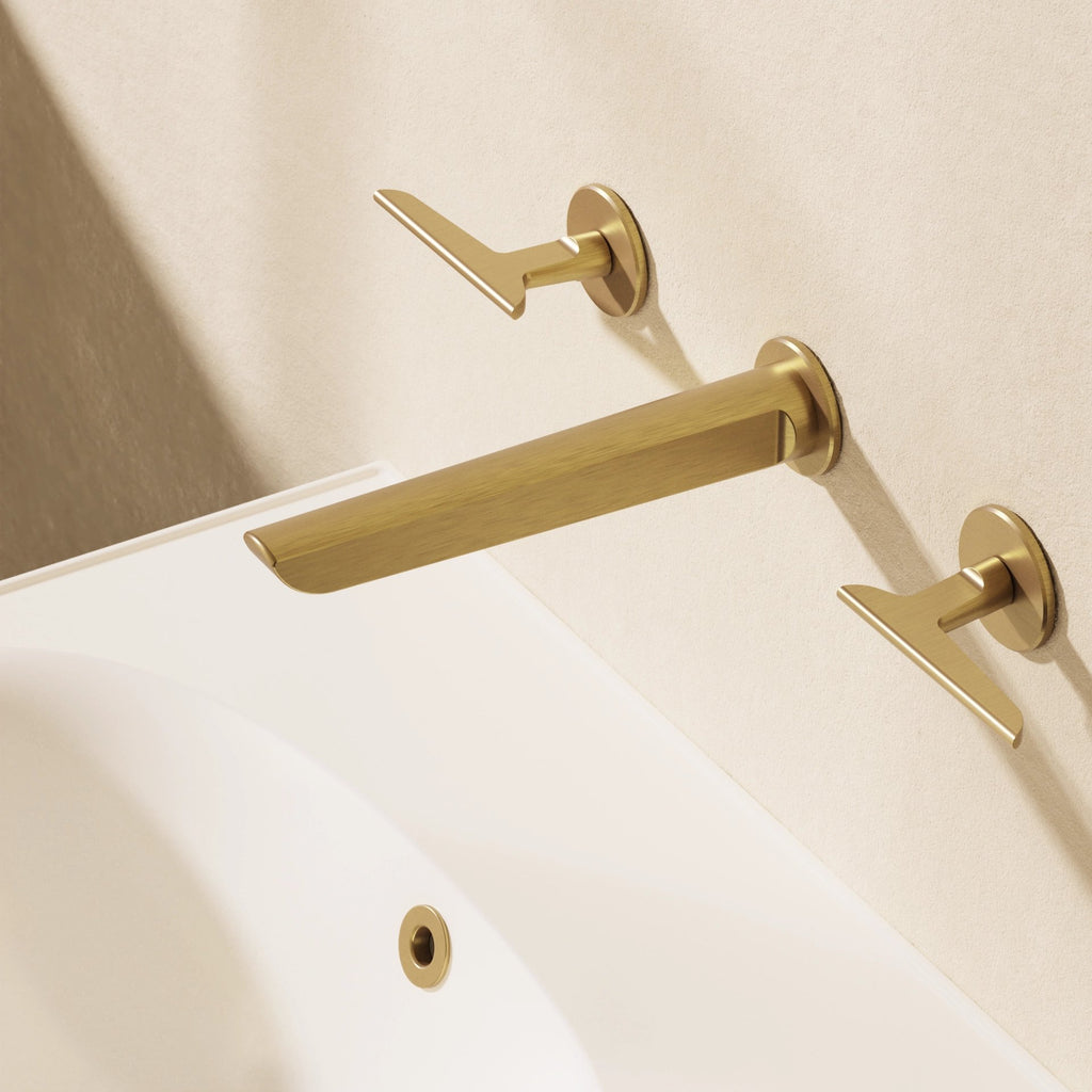 Crosswater Foile 3 Hole Basin Wall Tap