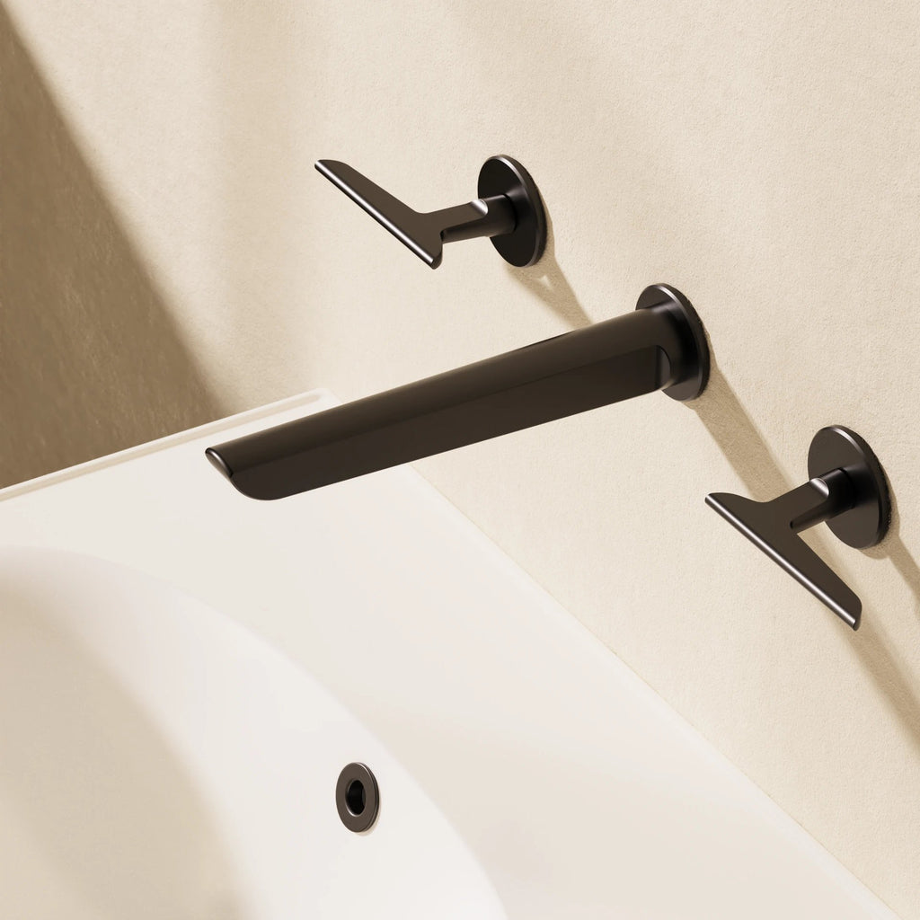 Crosswater Foile 3 Hole Basin Wall Tap