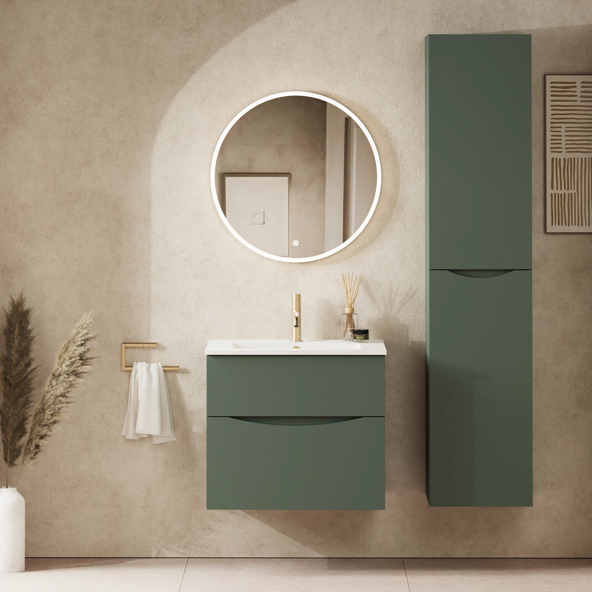 Crosswater Glide II Tower Unit in Sage Green