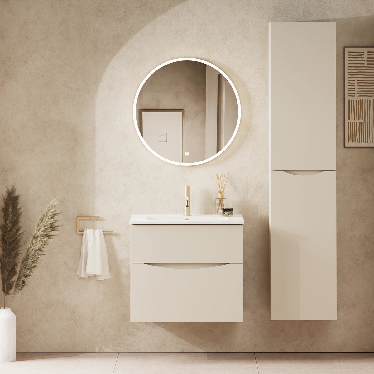 Crosswater Glide II Tower Unit in Warm Stone