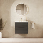 Crosswater Glide II 600 Double Drawer Unit with Basin in Steelwood with Ceramic, 3 Tap Holes