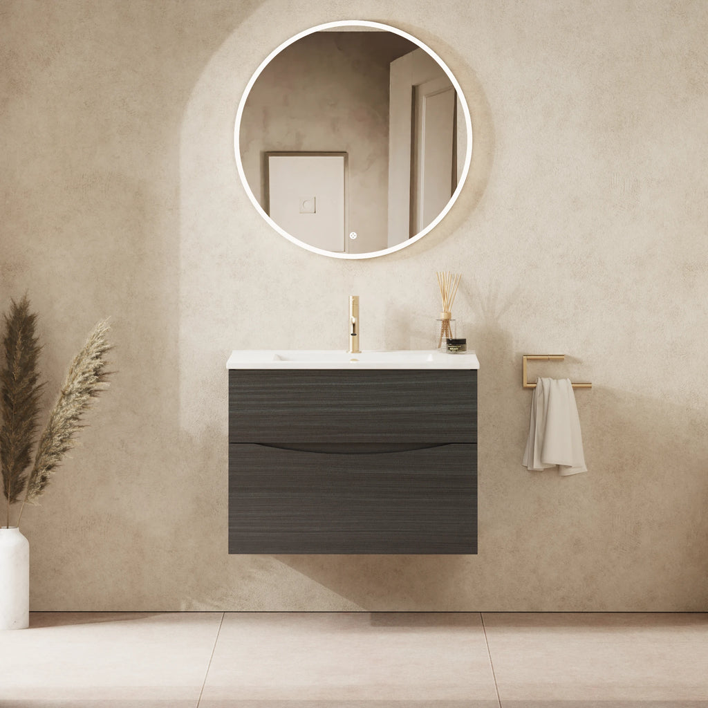 Crosswater Glide II 700 Double Drawer Unit with Basin in Steelwood with Cast Mineral Marble, 1 Tap Hole