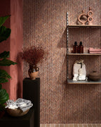 Ca’ Pietra Athens Rosso Travertine Mosaic — official gallery image 1