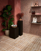 Ca’ Pietra Athens Rosso Travertine Mosaic — official gallery image 5