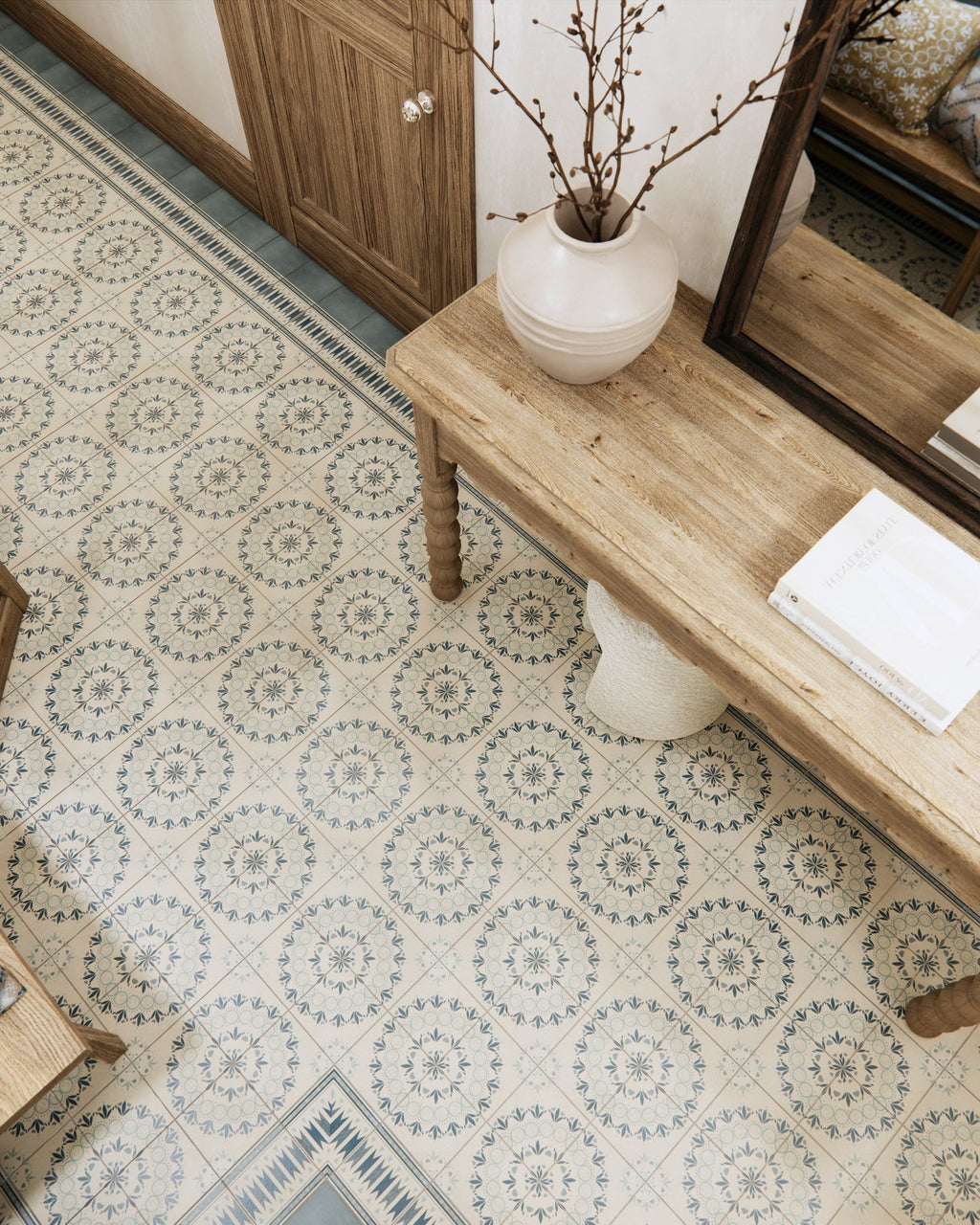 Ca’ Pietra Aventuras Ziggy Border Blue Porcelain — official gallery image 5