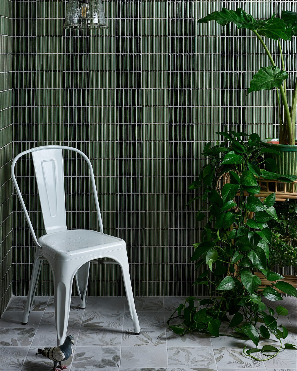 Ca’ Pietra Bamboo Lustre Porcelain Mosaic Avocado — official gallery image 5