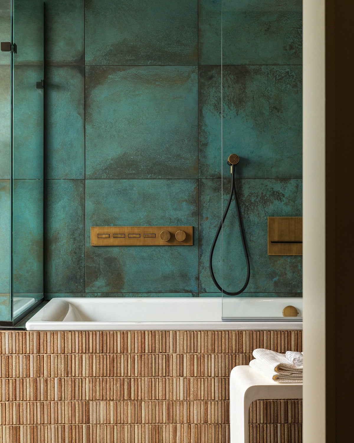 Ca’ Pietra Bamboo Lustre Porcelain Mosaic Cappuccino — official gallery image 6