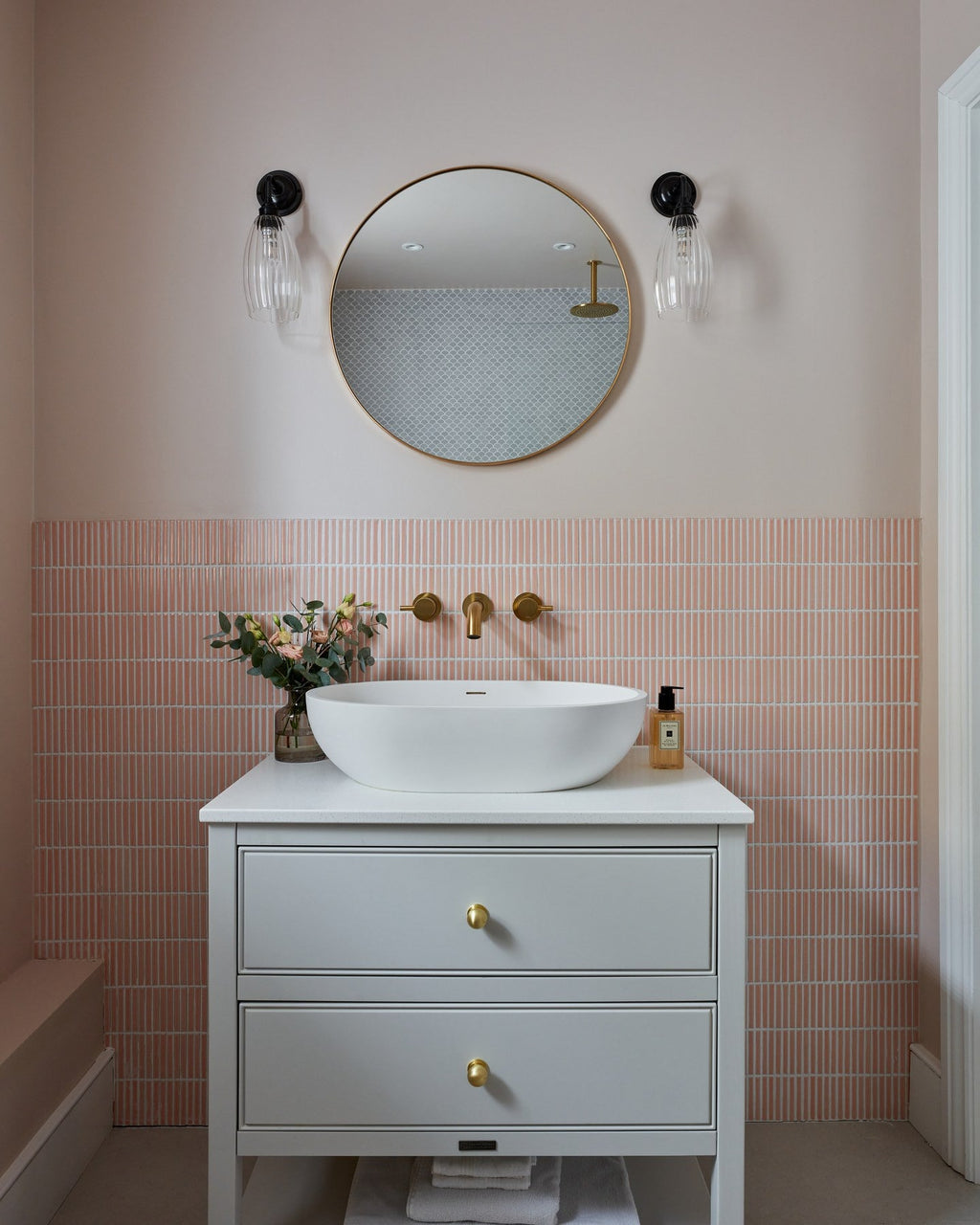 Ca’ Pietra Bamboo Porcelain Mosaic Blush — official gallery image 8