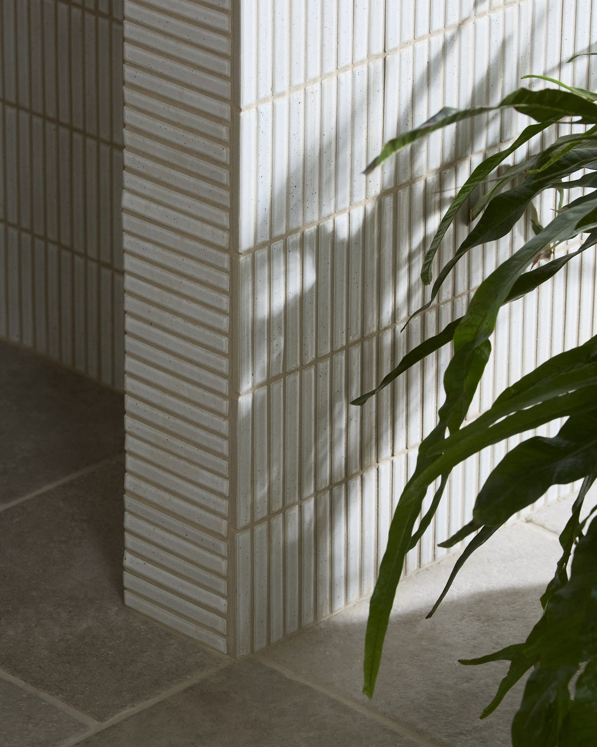 Ca’ Pietra Bamboo Porcelain Mosaic Vintage White — official gallery image 4