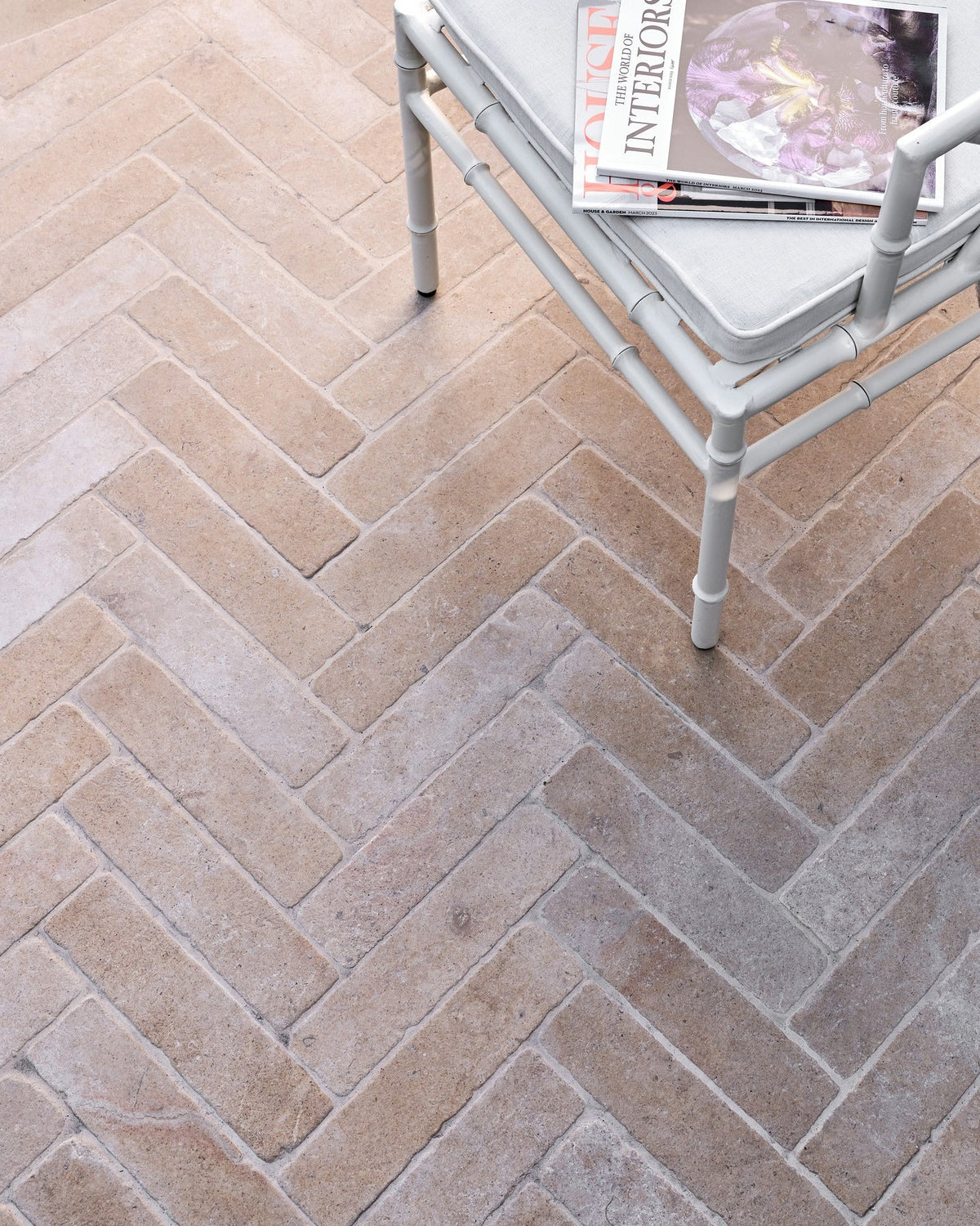 Ca’ Pietra Buscot Limestone Parquet Tumbled & Etched Finish — official gallery image 1