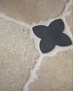 Ca’ Pietra Clover Cabochon Nero Slate Honed — official gallery image 1