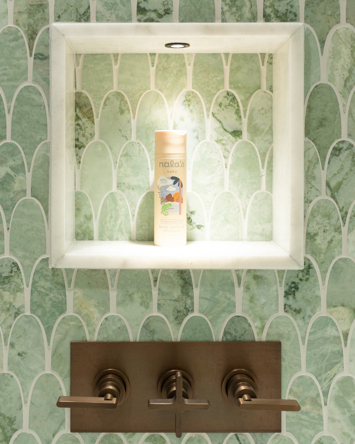 Ca’ Pietra East Java Hummingbird Marble Plume Mosaic — official gallery image 3