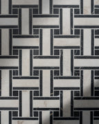 Ca’ Pietra East Village Porcelain Basketweave Mosaic Bianco — official gallery image 5