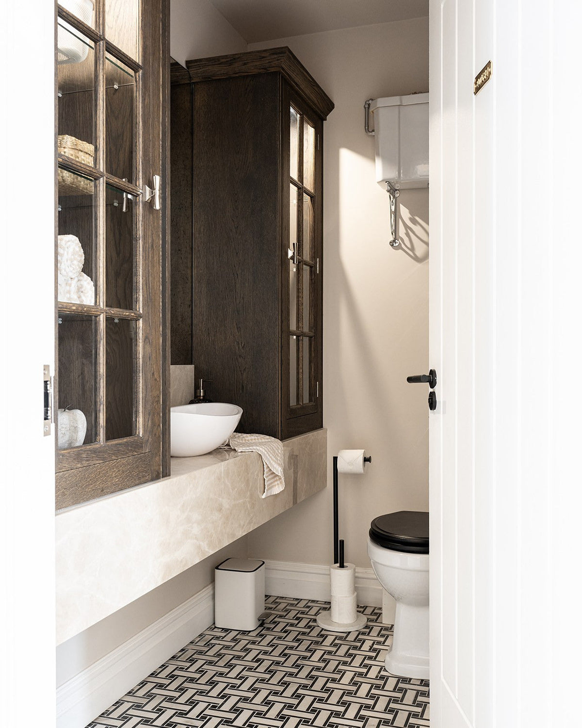 Ca’ Pietra East Village Porcelain Basketweave Mosaic Bianco — official gallery image 6