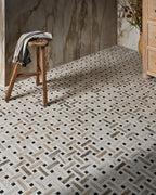 Ca’ Pietra East Village Porcelain Basketweave Mosaic Oro — official gallery image 2