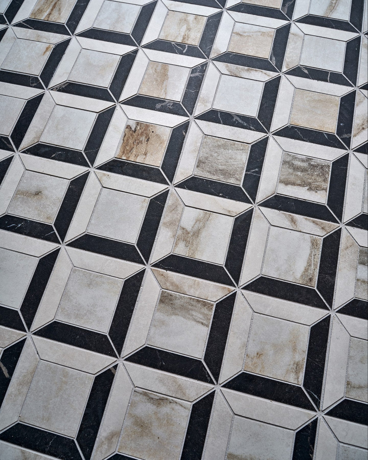 Ca’ Pietra East Village Porcelain Quadrant Mosaic Oro — official gallery image 3