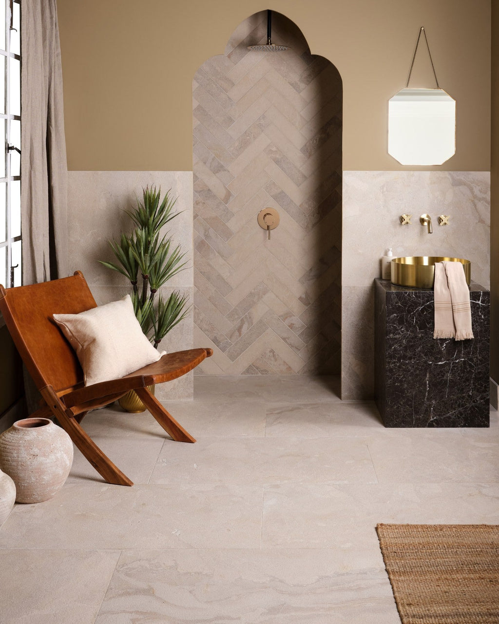 Ca’ Pietra Enki Limestone Parquet Velvet Finish — official gallery image 8