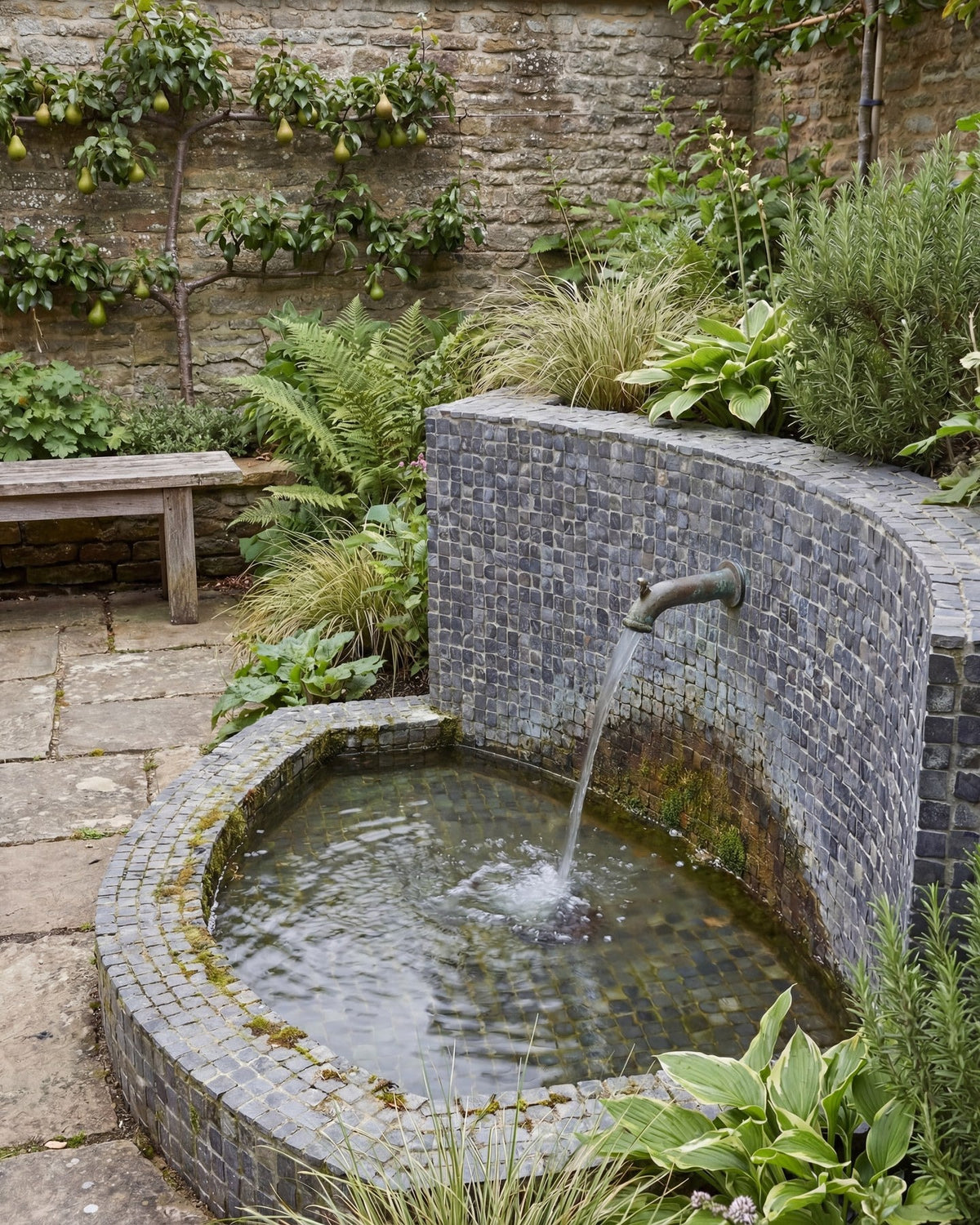 Ca’ Pietra Enso Cobble Mosaic Cube Charcoal — official gallery image 4