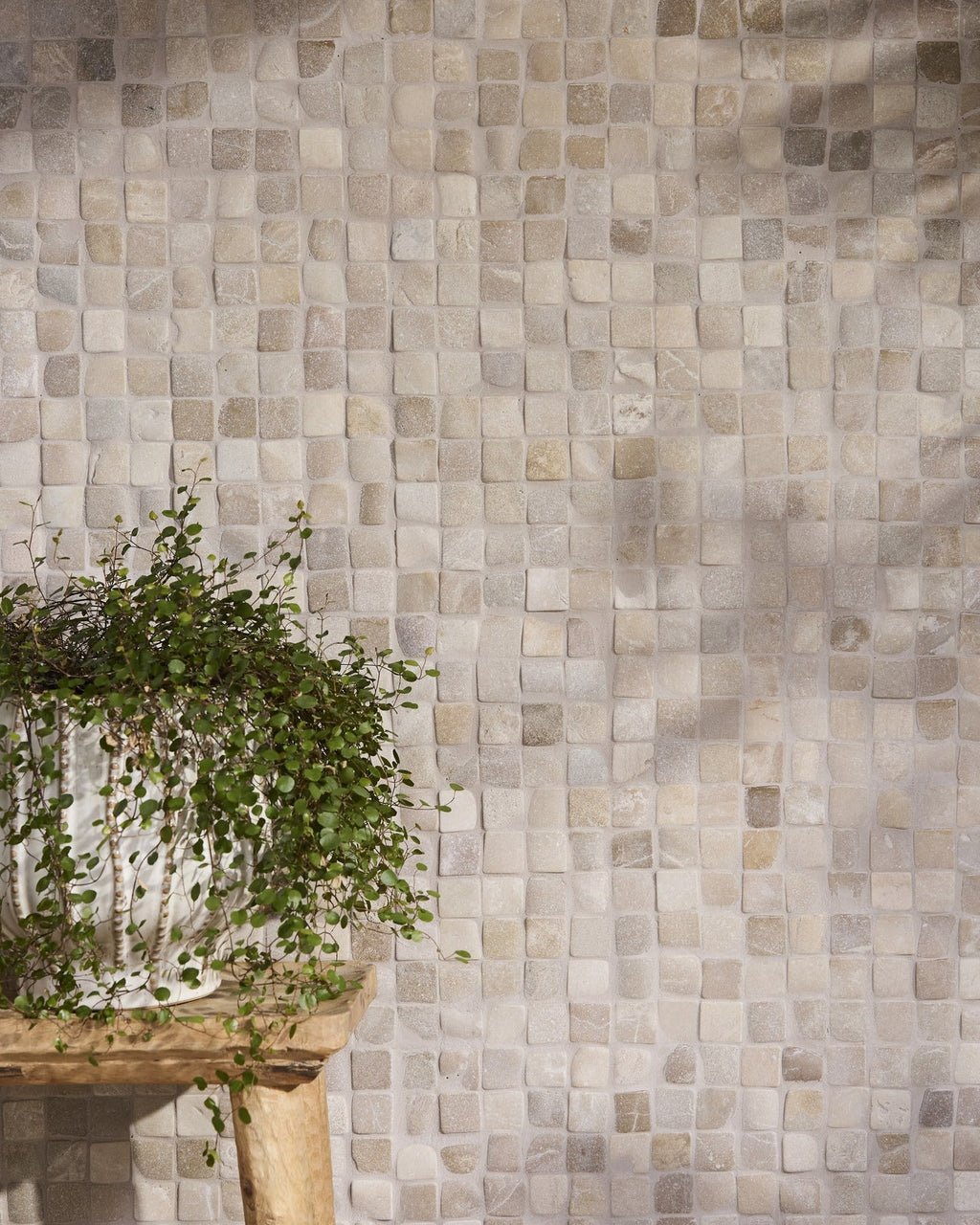 Ca’ Pietra Enso Cobble Mosaic Cube Sand — official gallery image 1