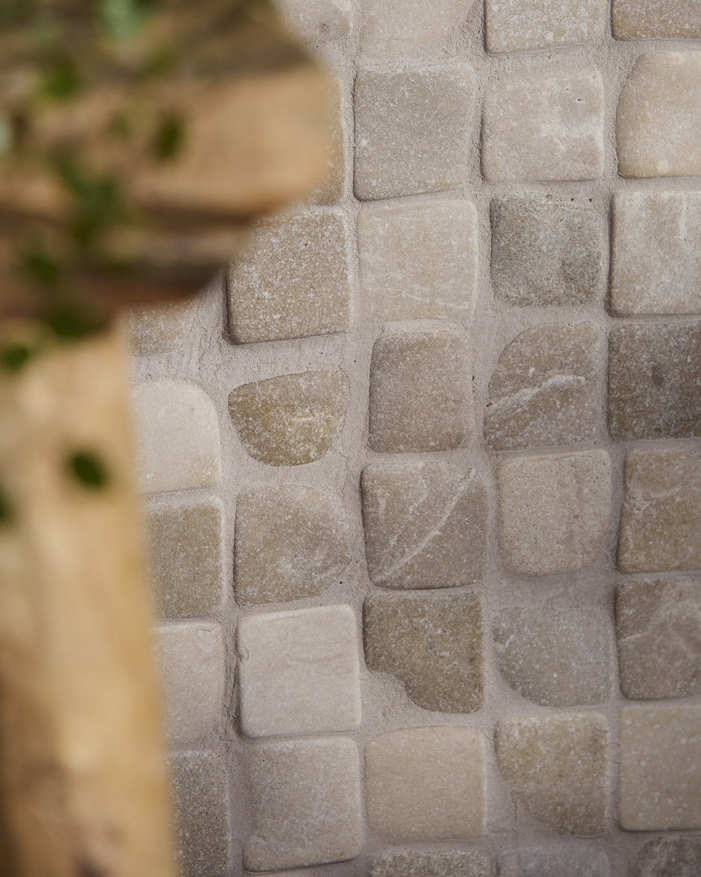 Ca’ Pietra Enso Cobble Mosaic Cube Sand — official gallery image 5