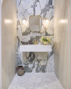 Ca’ Pietra Enso Cobble Mosaic Strip Chalk — official gallery image 1