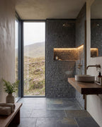Ca’ Pietra Enso Cobble Mosaic Strip Charcoal — official gallery image 6